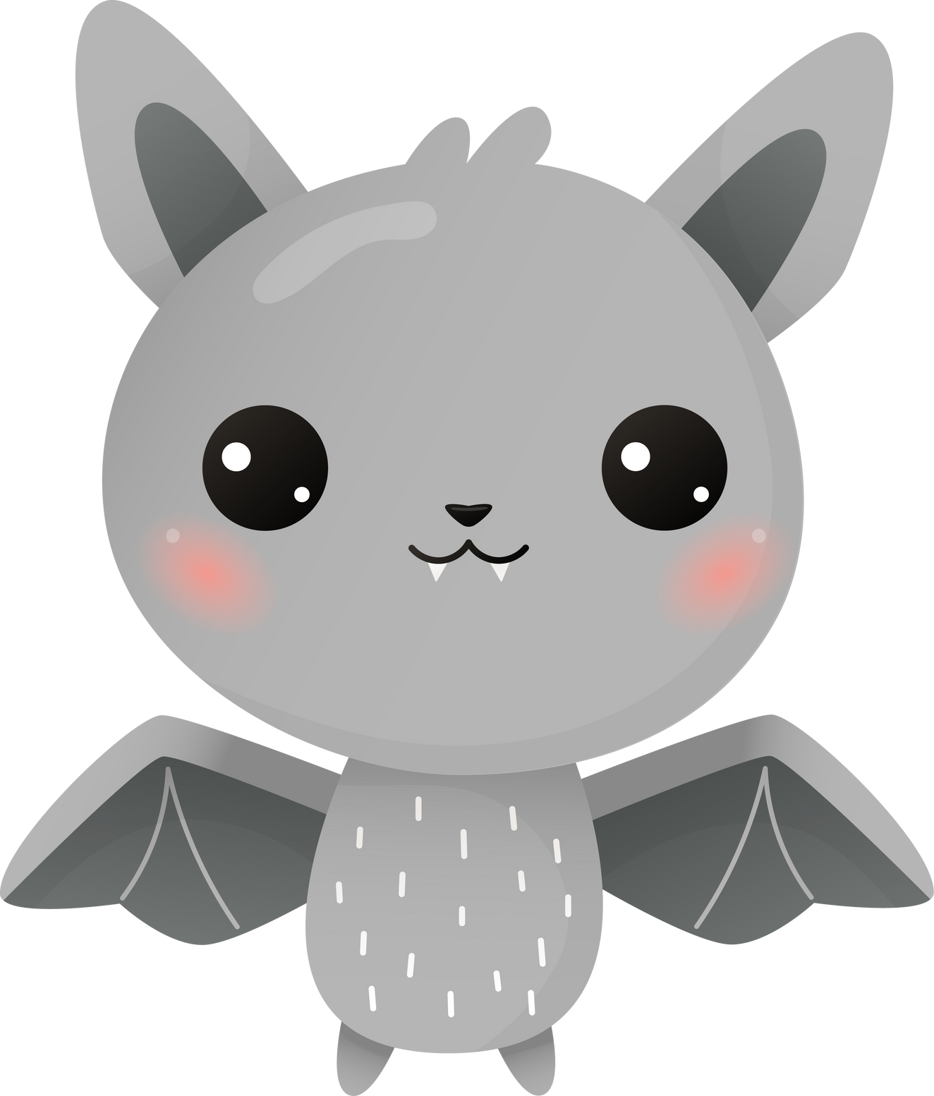 Cute cartoon baby bat illustration